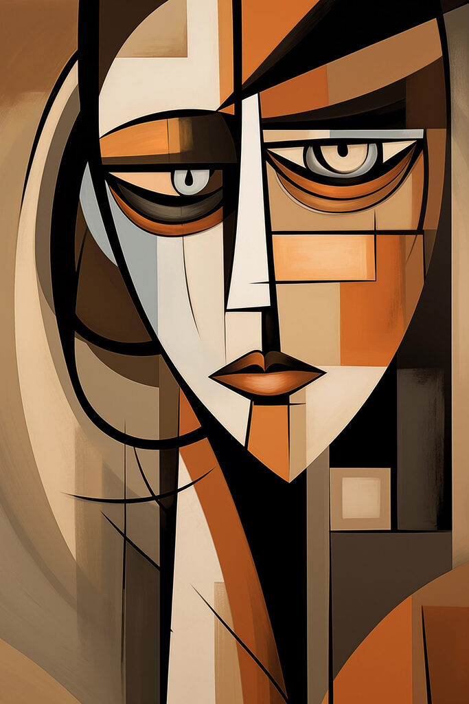 Painting of a woman's face