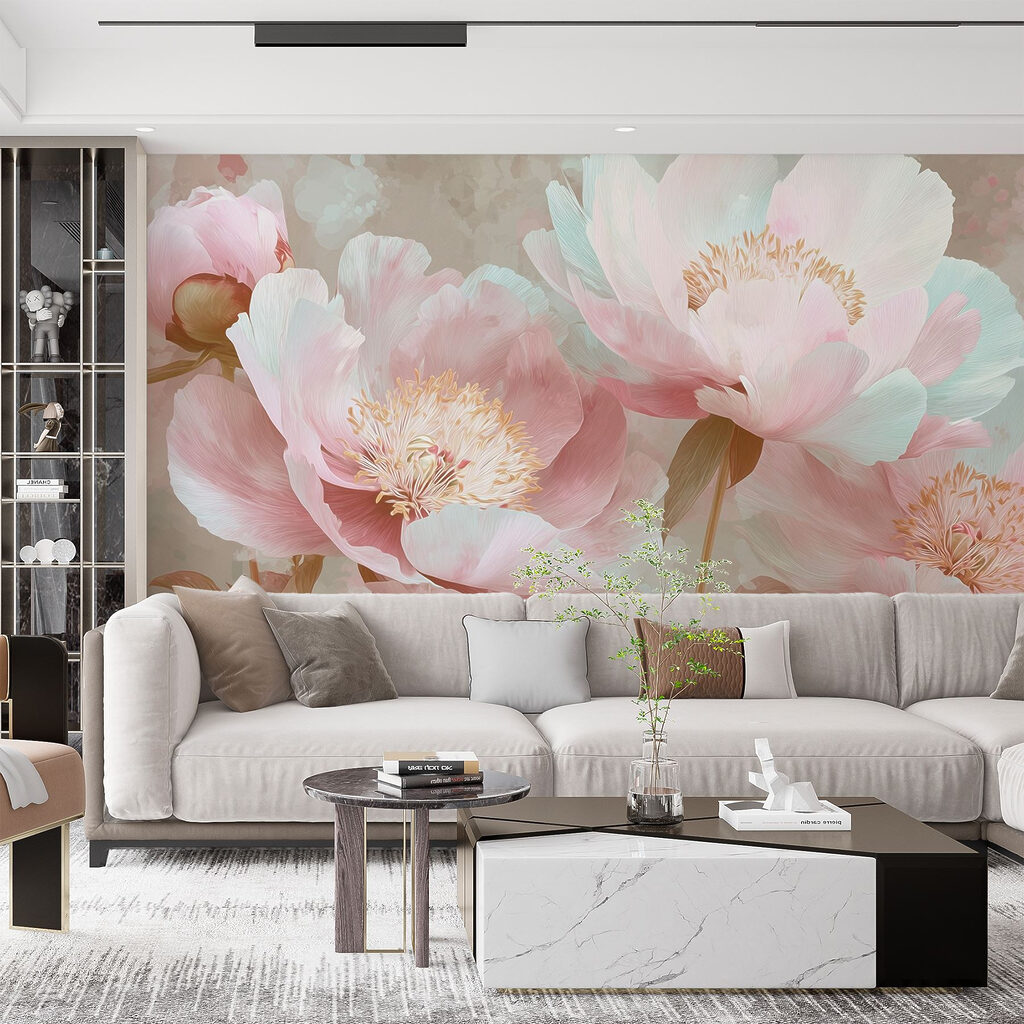 Delicate blooms in soft pastel hues