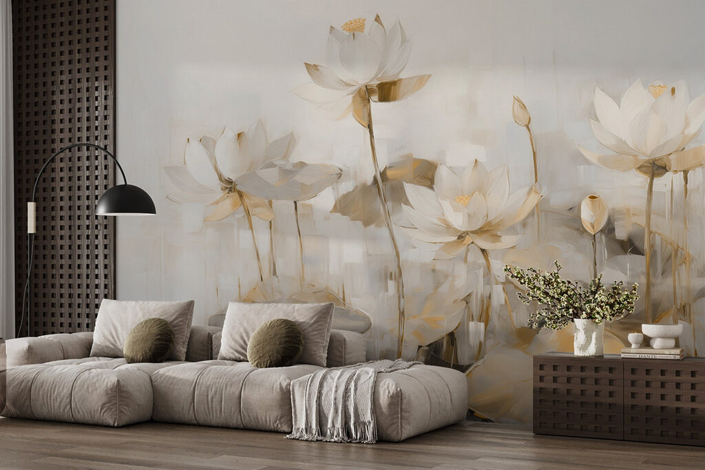 Painting of white flowers