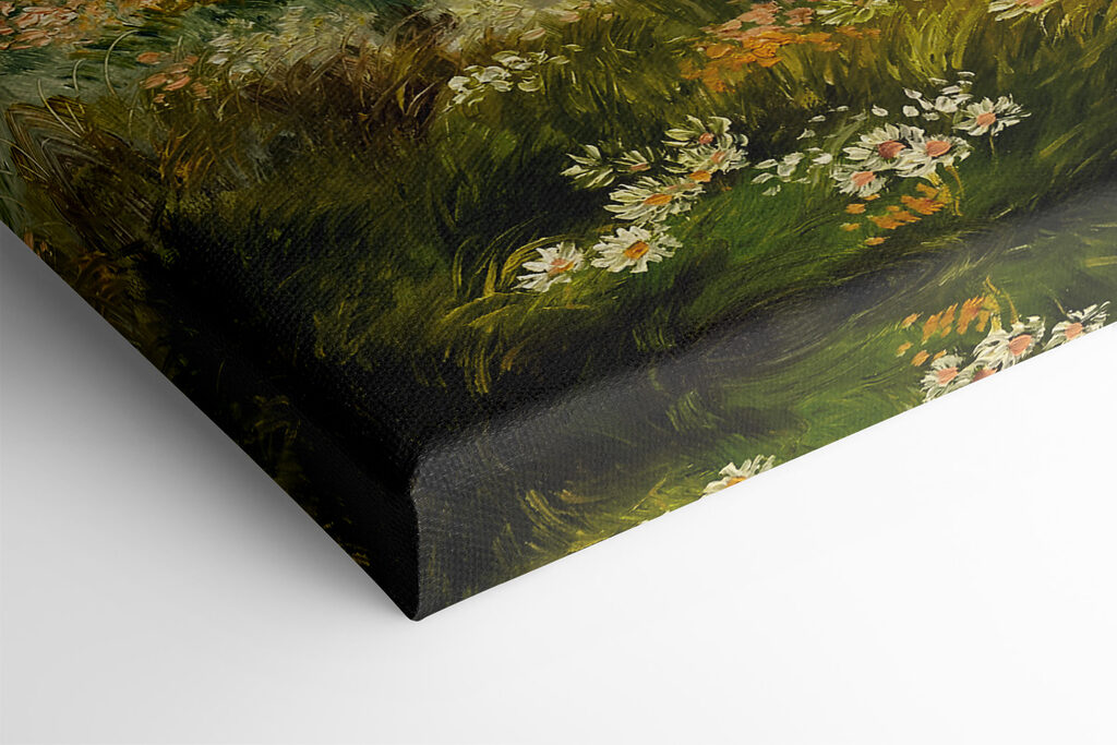 Painting of a field of flowers Painting of a field of flowers