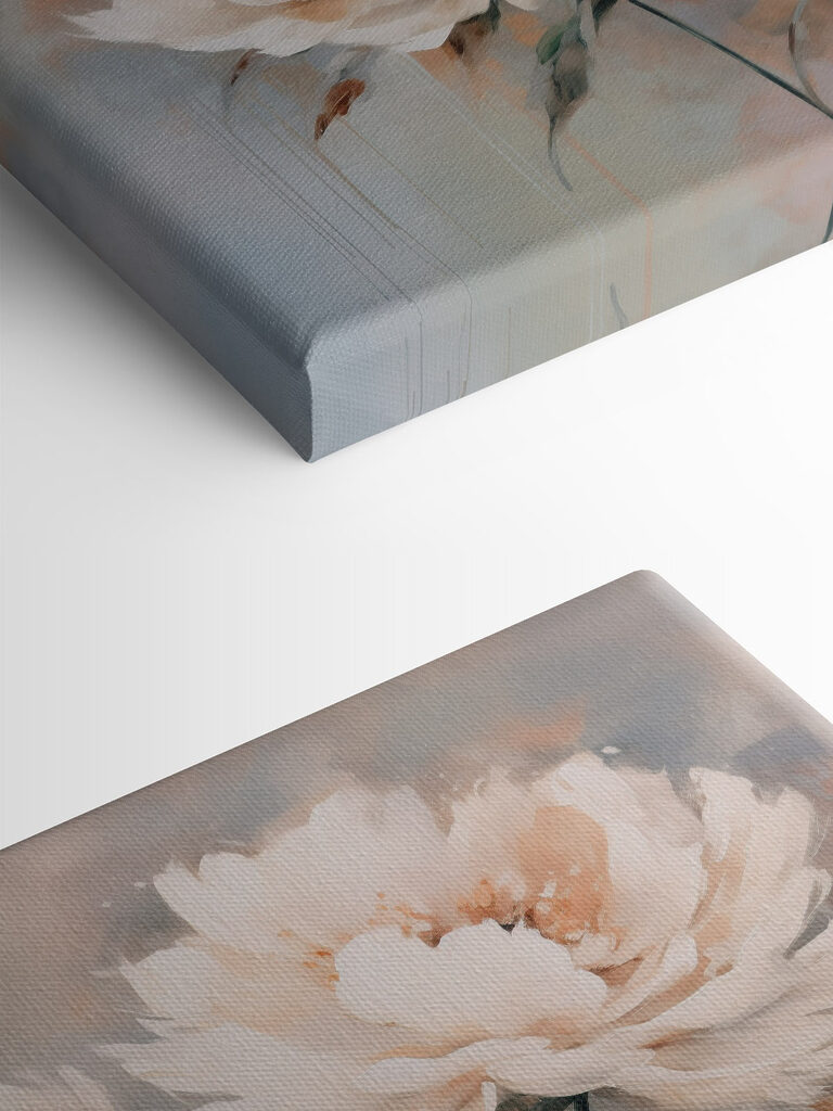 Painting of white flowers Painting of white flowers