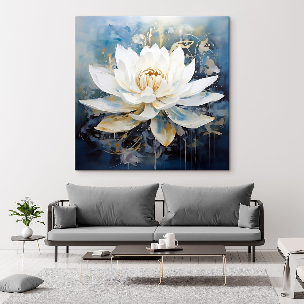 Painting of a white flower