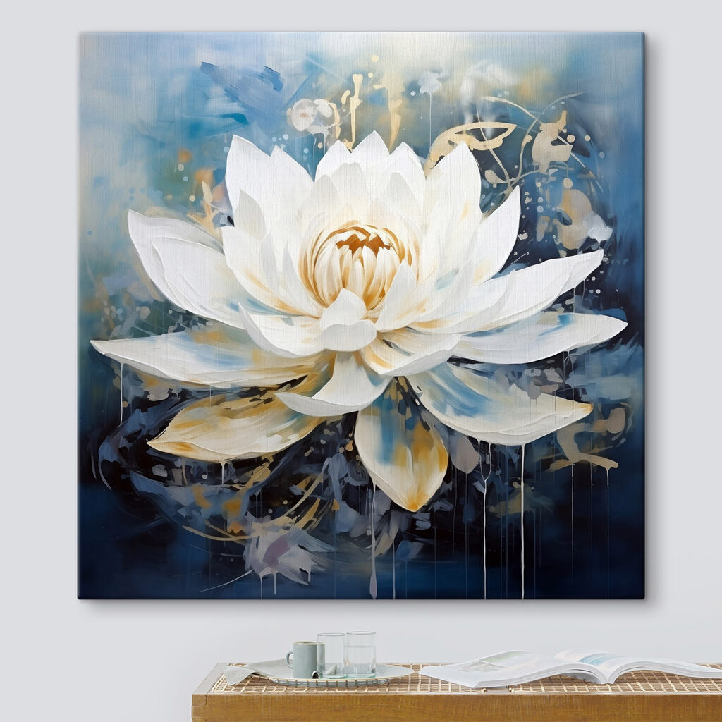 Painting of a white flower