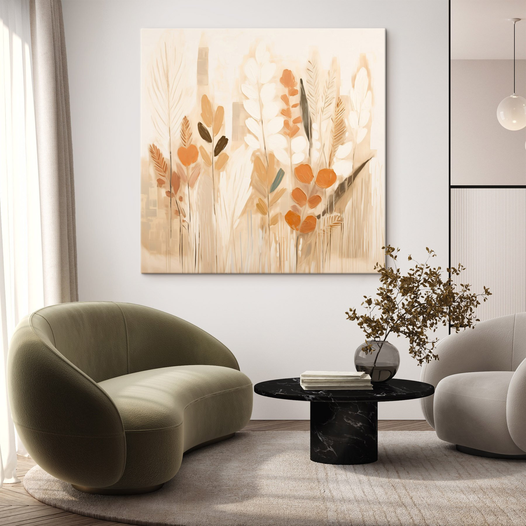 Painting of plants with leaves Painting of plants with leaves