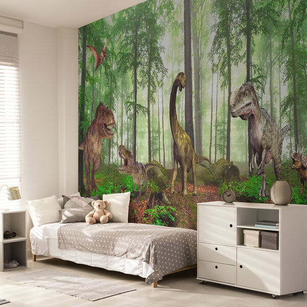 Grupa dinozaurów w lesie Grupa dinozaurów w lesie