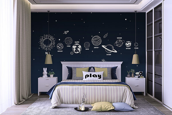 Linia planet w przestrzeni kosmicznej Linia planet w przestrzeni kosmicznej