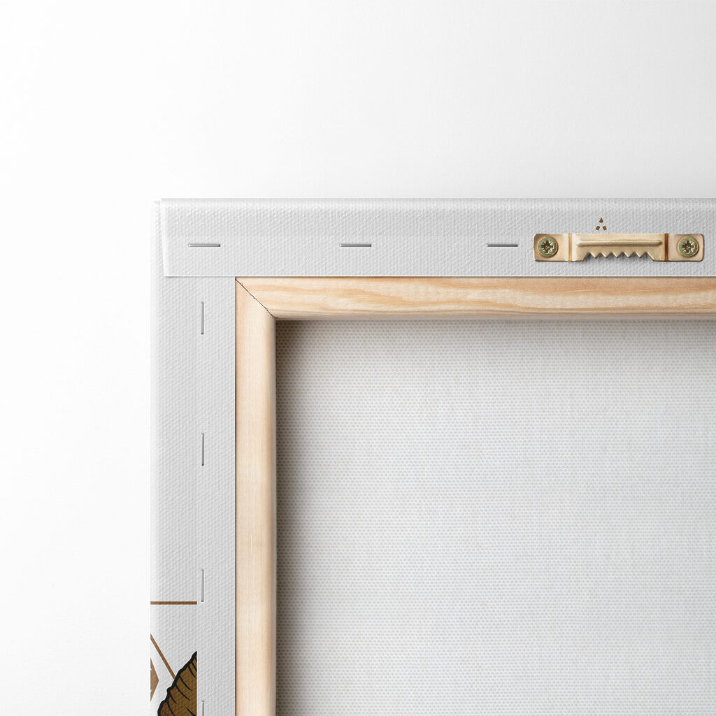 A drawing of a ram with a moon and stars