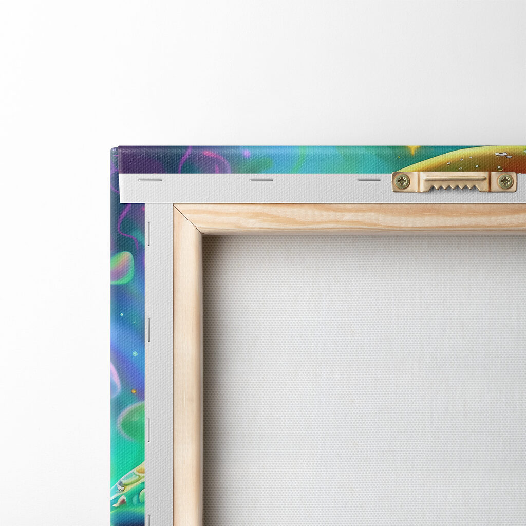 A group of colorful mushrooms