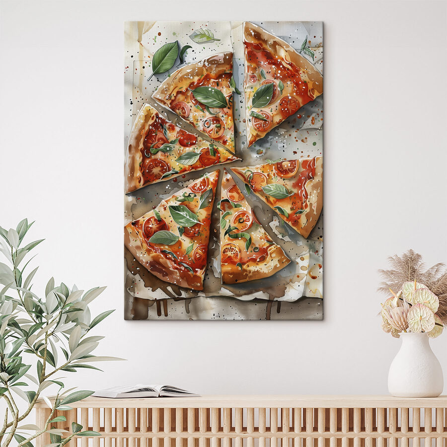 Pizza z pomidorami i bazylią
