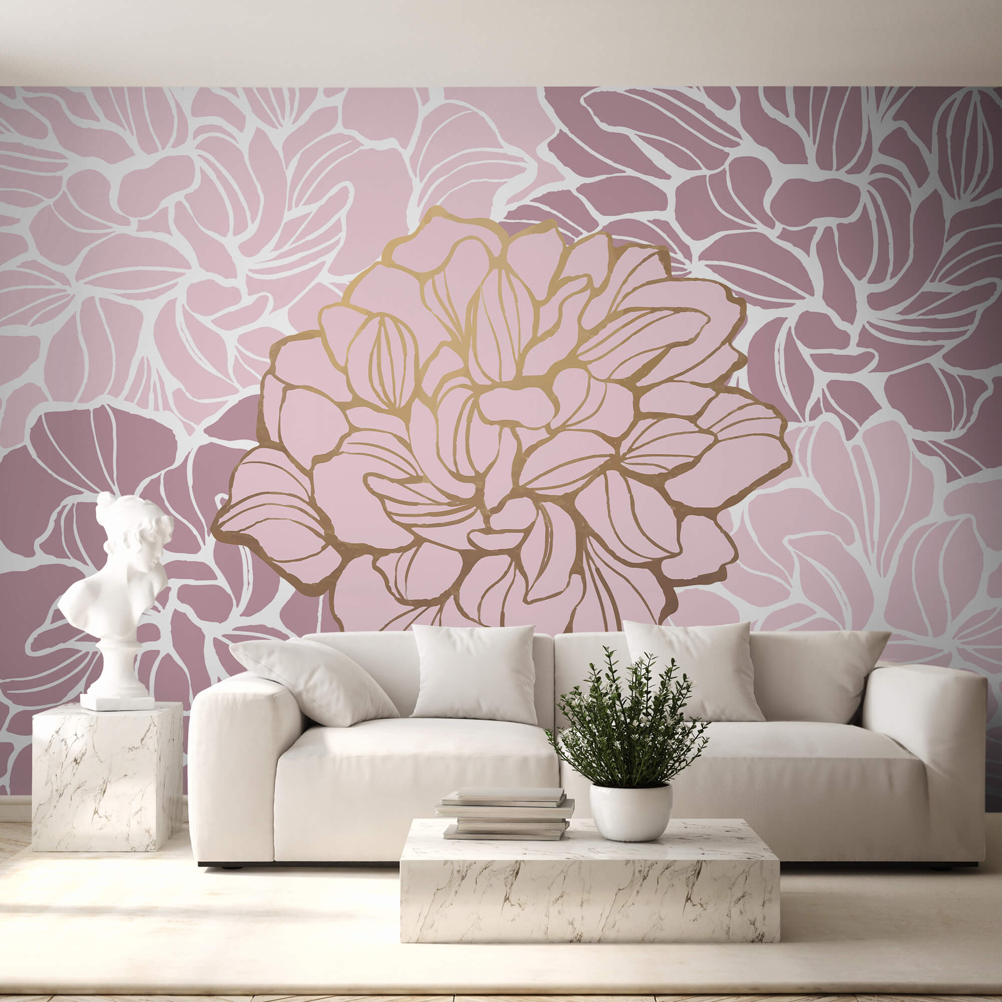 Różowy i biały kwiat