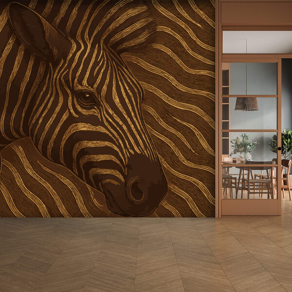 Zebra w abstrakcyjnych zawirowaniach kolorów Zebra w abstrakcyjnych zawirowaniach kolorów