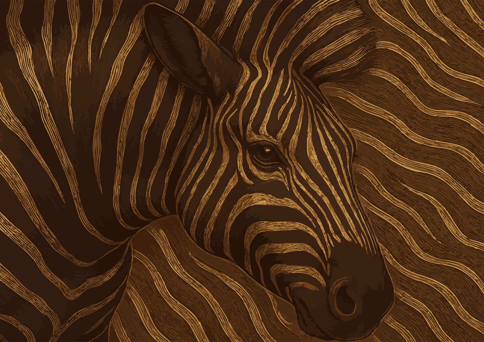 Zebra w abstrakcyjnych zawirowaniach kolorów t00011p - Zebra w abstrakcyjnych zawirowaniach kolorów - tegory