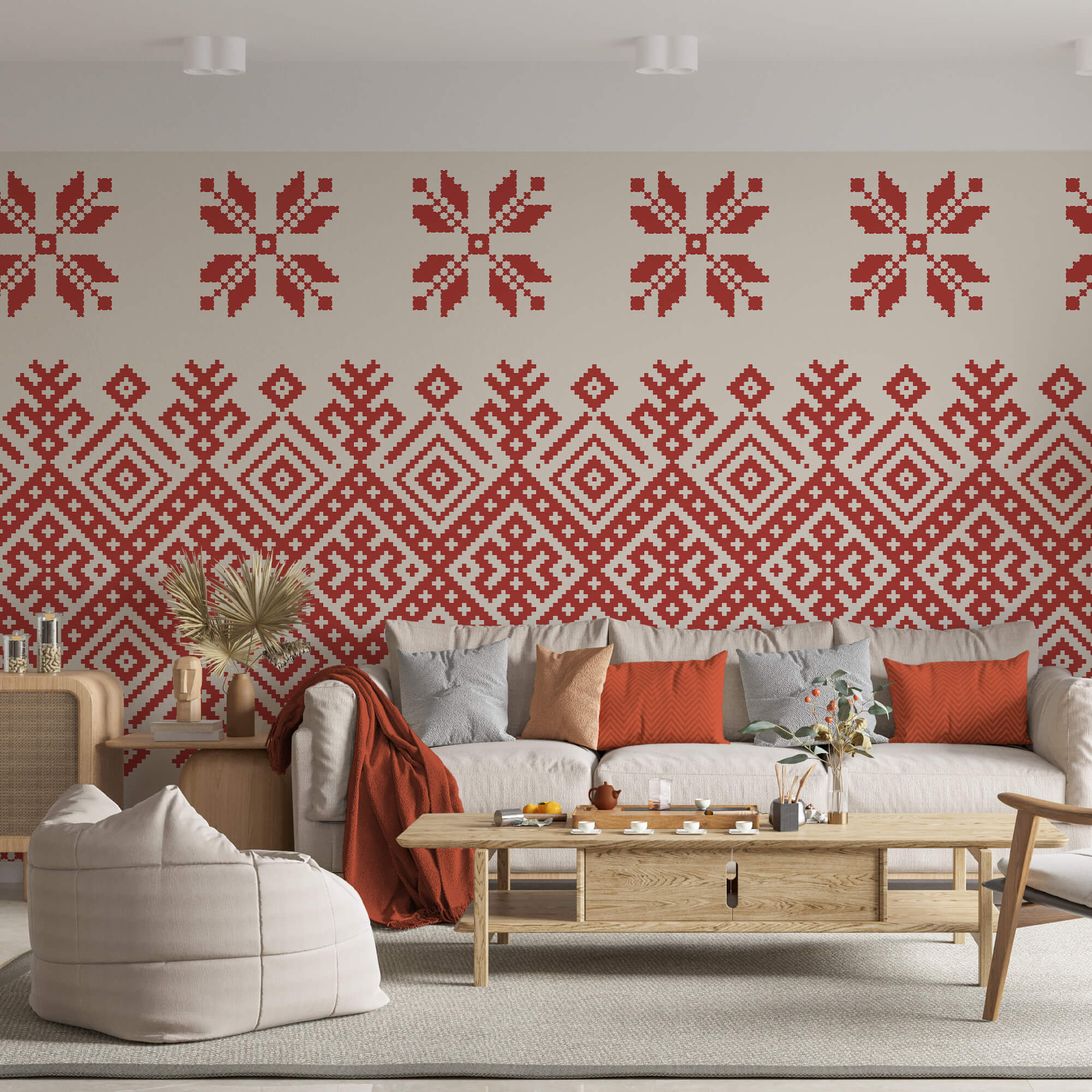 Czerwony i biały wzór Czerwony i biały wzór