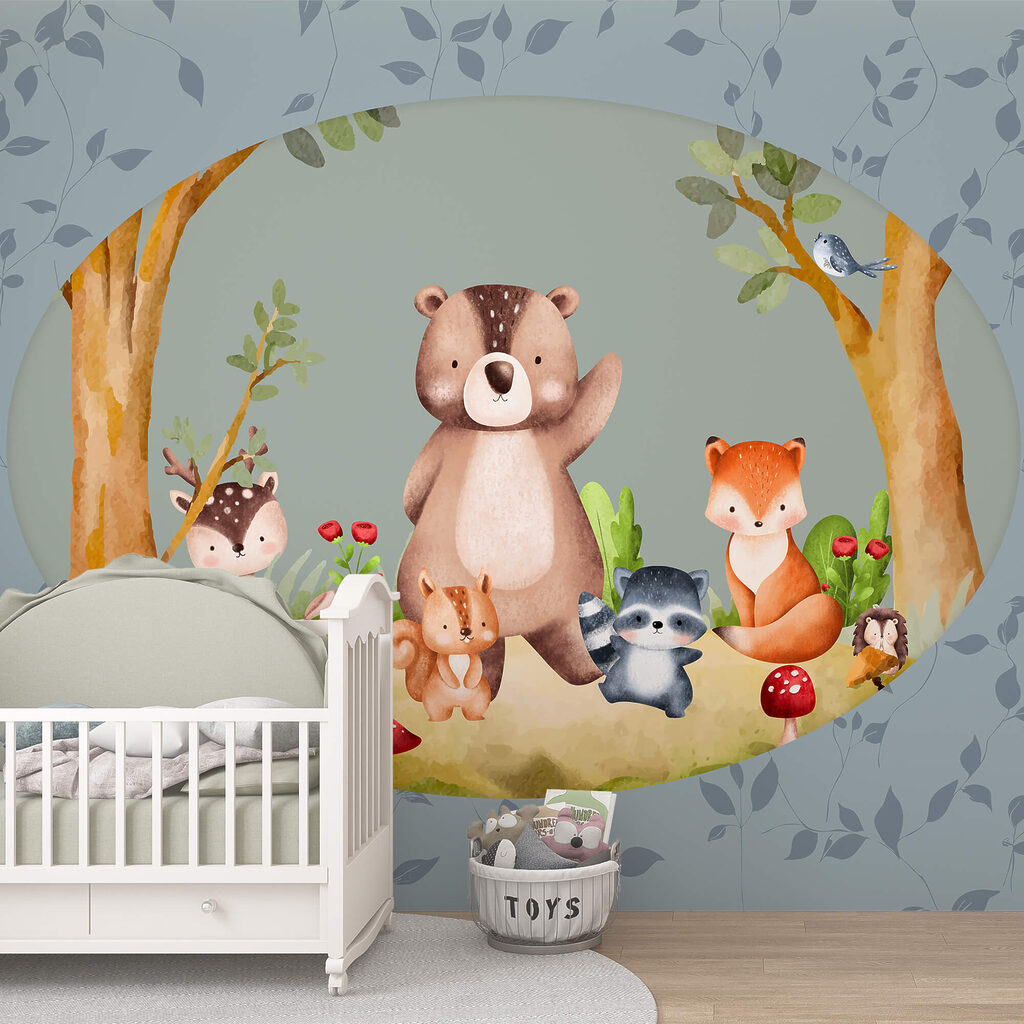 Kreskówka zwierząt w lesie