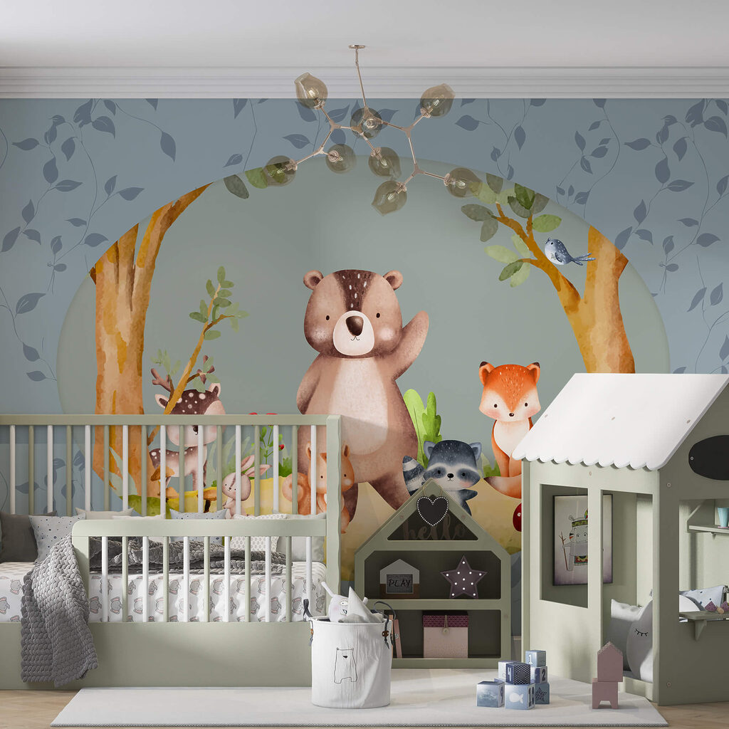 Kreskówka zwierząt w lesie