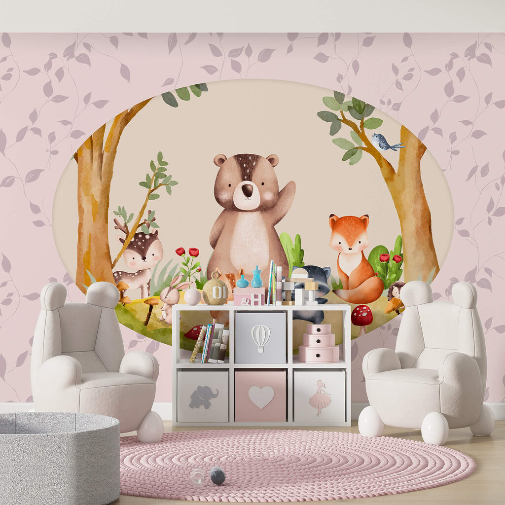 Kreskówka zwierząt w lesie