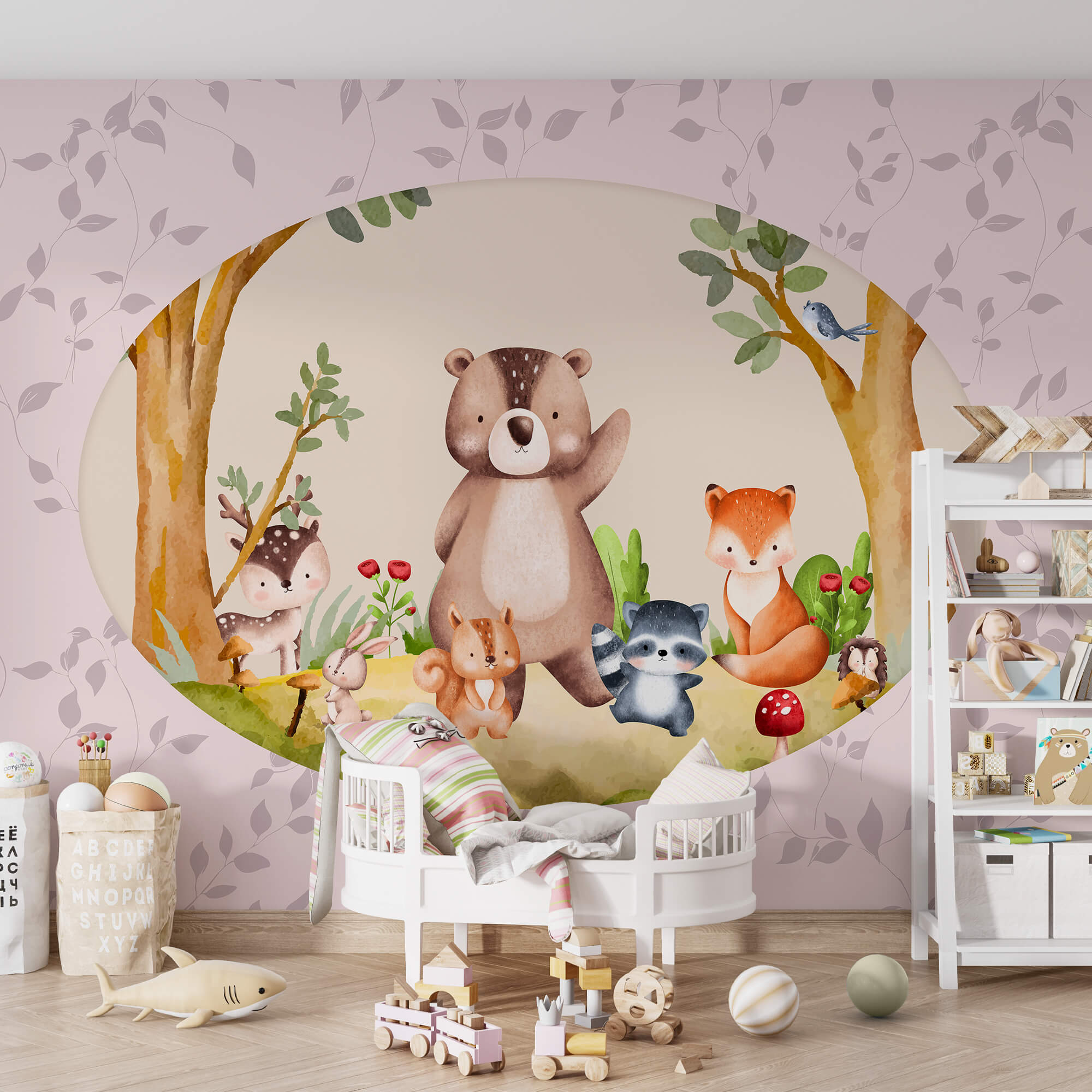 Kreskówka zwierząt w lesie