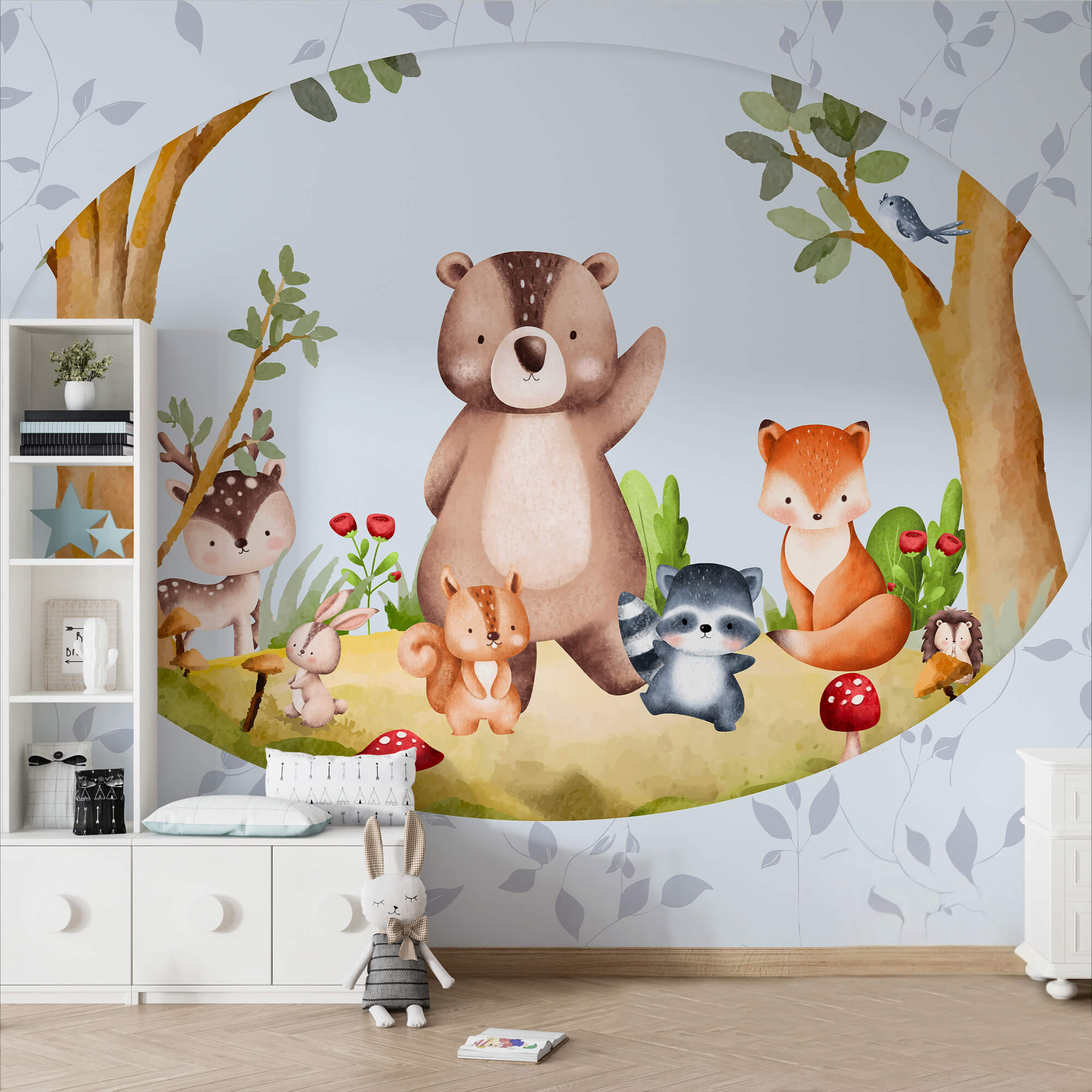 Kreskówka zwierząt w lesie