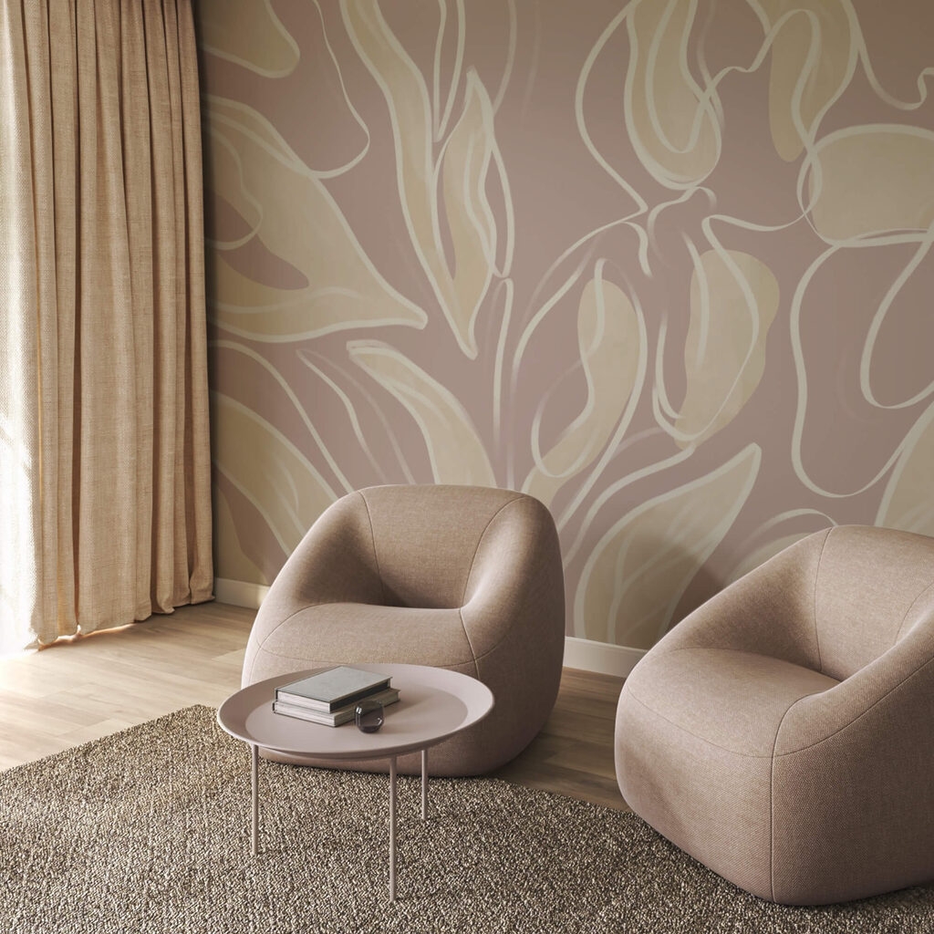 Inspirowany naturą wzór liści