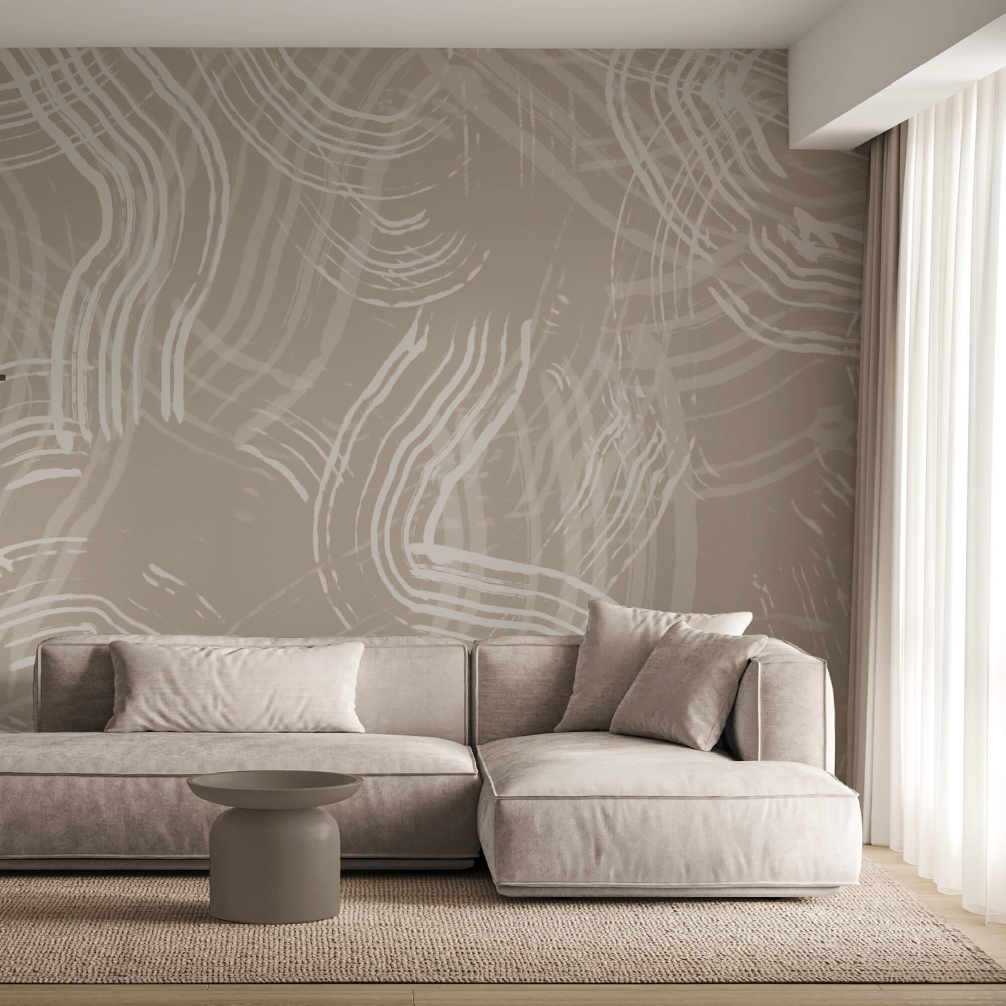 Białe linie na jasnobrązowym tle