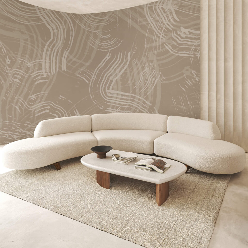 Białe linie na jasnobrązowym tle