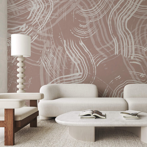 Białe linie na różowym tle