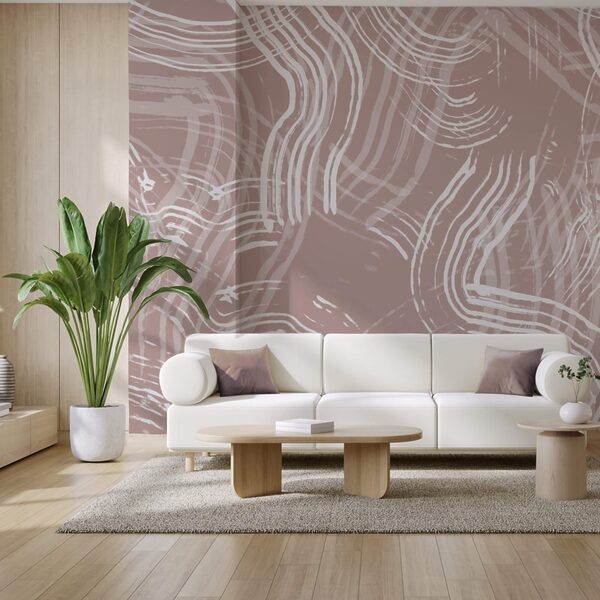 Białe linie na różowym tle