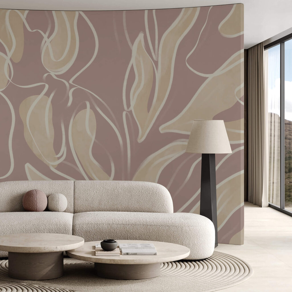 Inspirowany naturą wzór liści