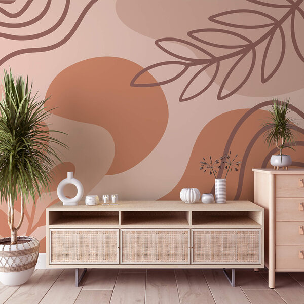 Abstrakcyjne kształty w odcieniach ziemi