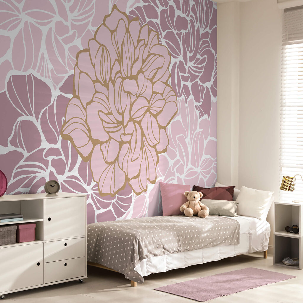 Różowy i biały kwiat