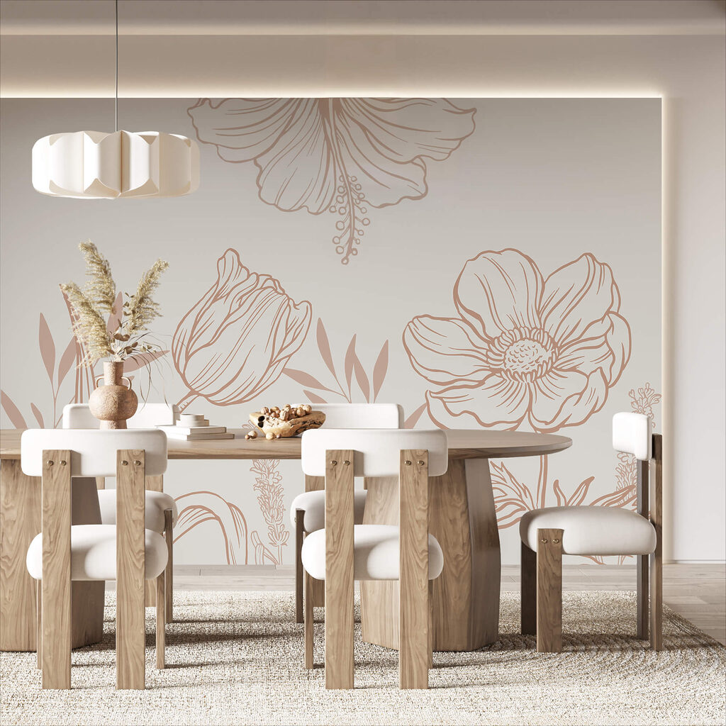 Delikatny kwiatowy projekt graficzny