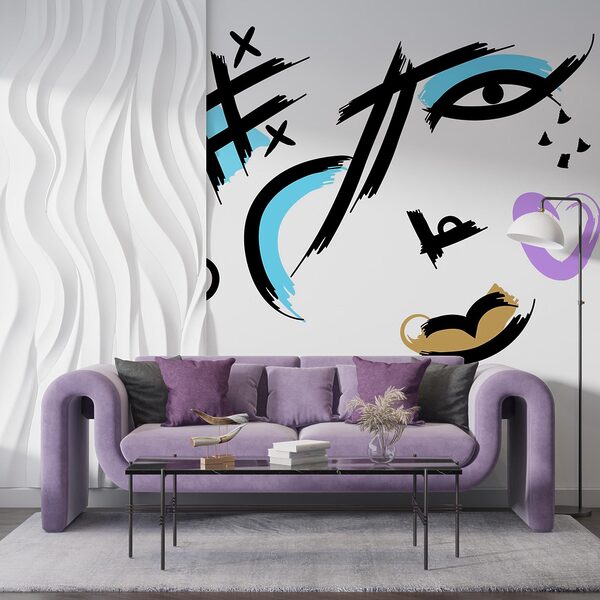Wall murals Artistic expression in vibrant strokes. Wall murals Artistic expression in vibrant strokes.