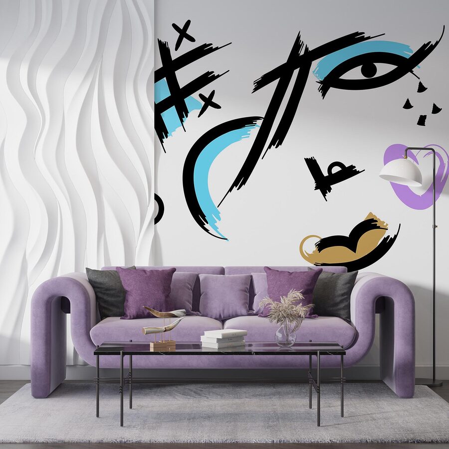 Wall murals Artistic expression in vibrant strokes. Wall murals Artistic expression in vibrant strokes.
