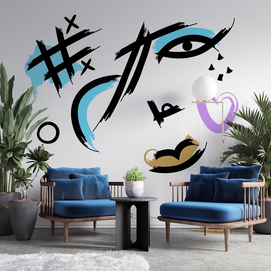 Wall murals Artistic expression in vibrant strokes. Wall murals Artistic expression in vibrant strokes.
