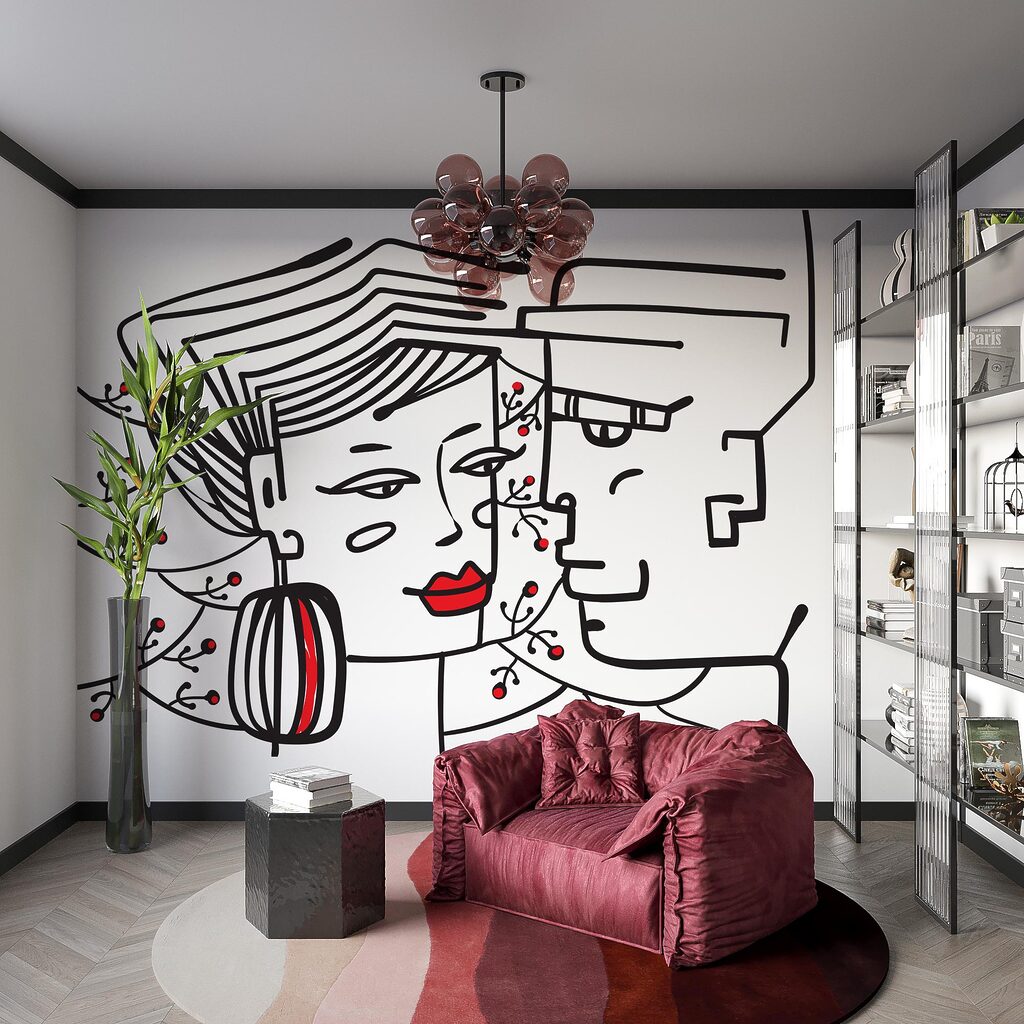 Rysunek mężczyzny i kobiety