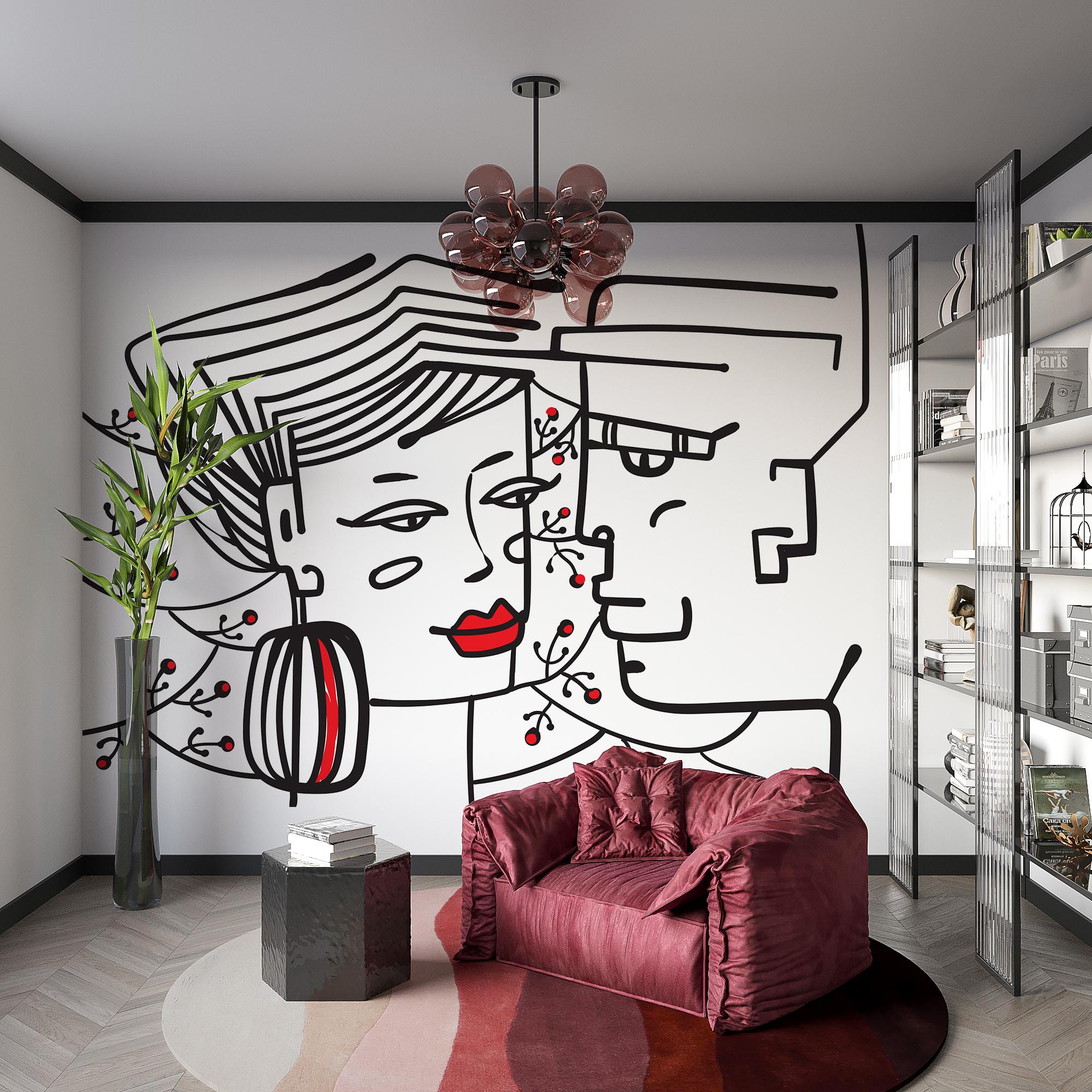 Rysunek mężczyzny i kobiety