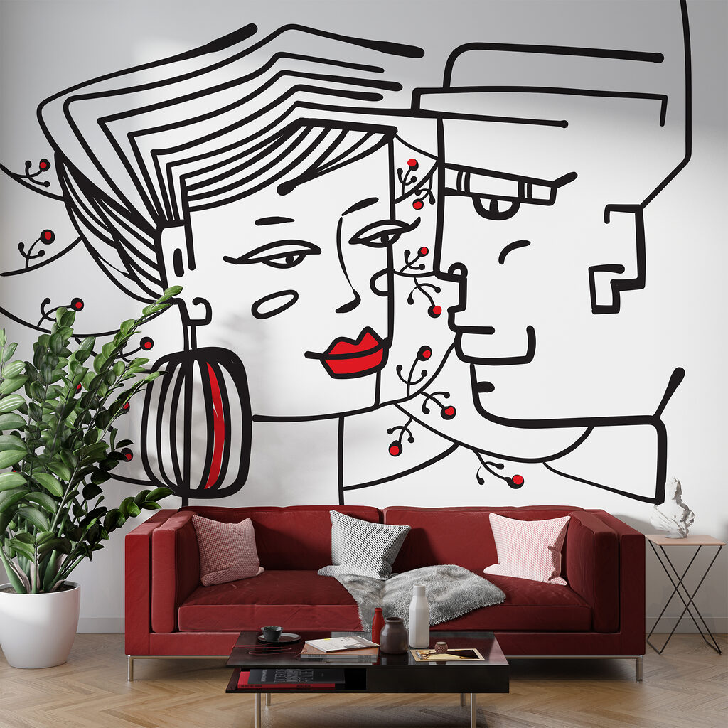 Rysunek mężczyzny i kobiety