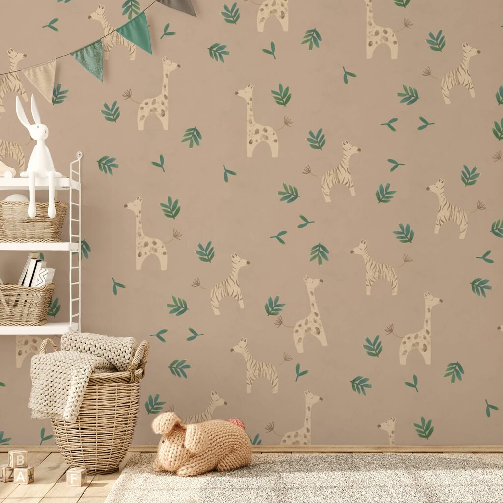 Wzór żyrafy i liści