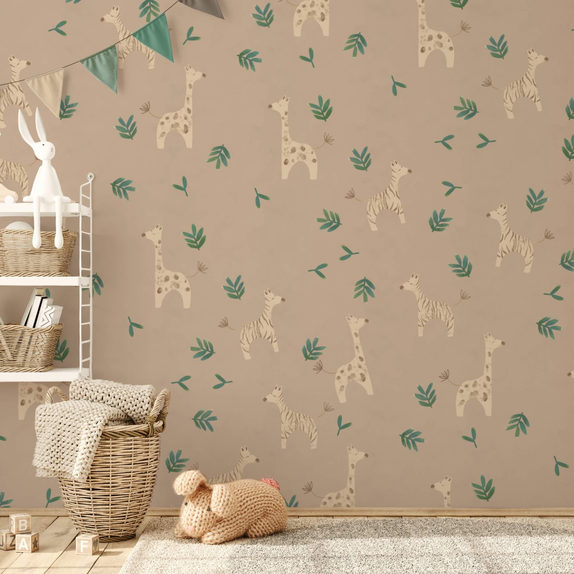 Wzór żyrafy i liści