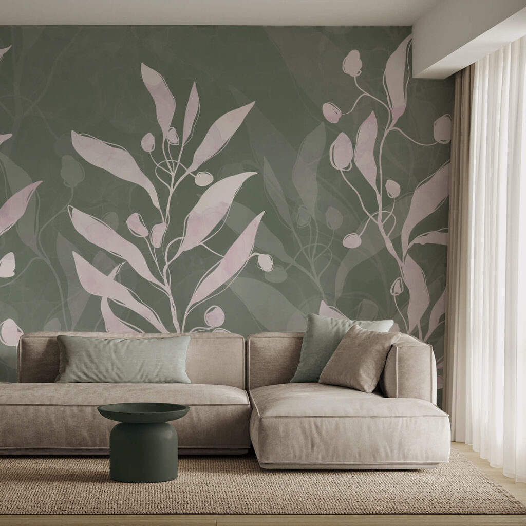 Delikatne liście na stonowanym tle Delikatne liście na stonowanym tle