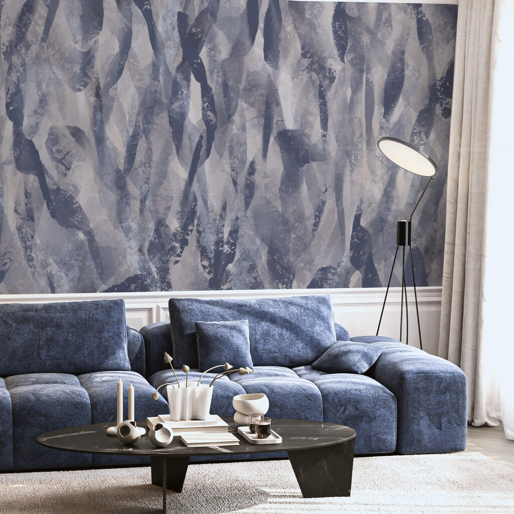 Płynne wzory w chłodnych odcieniach