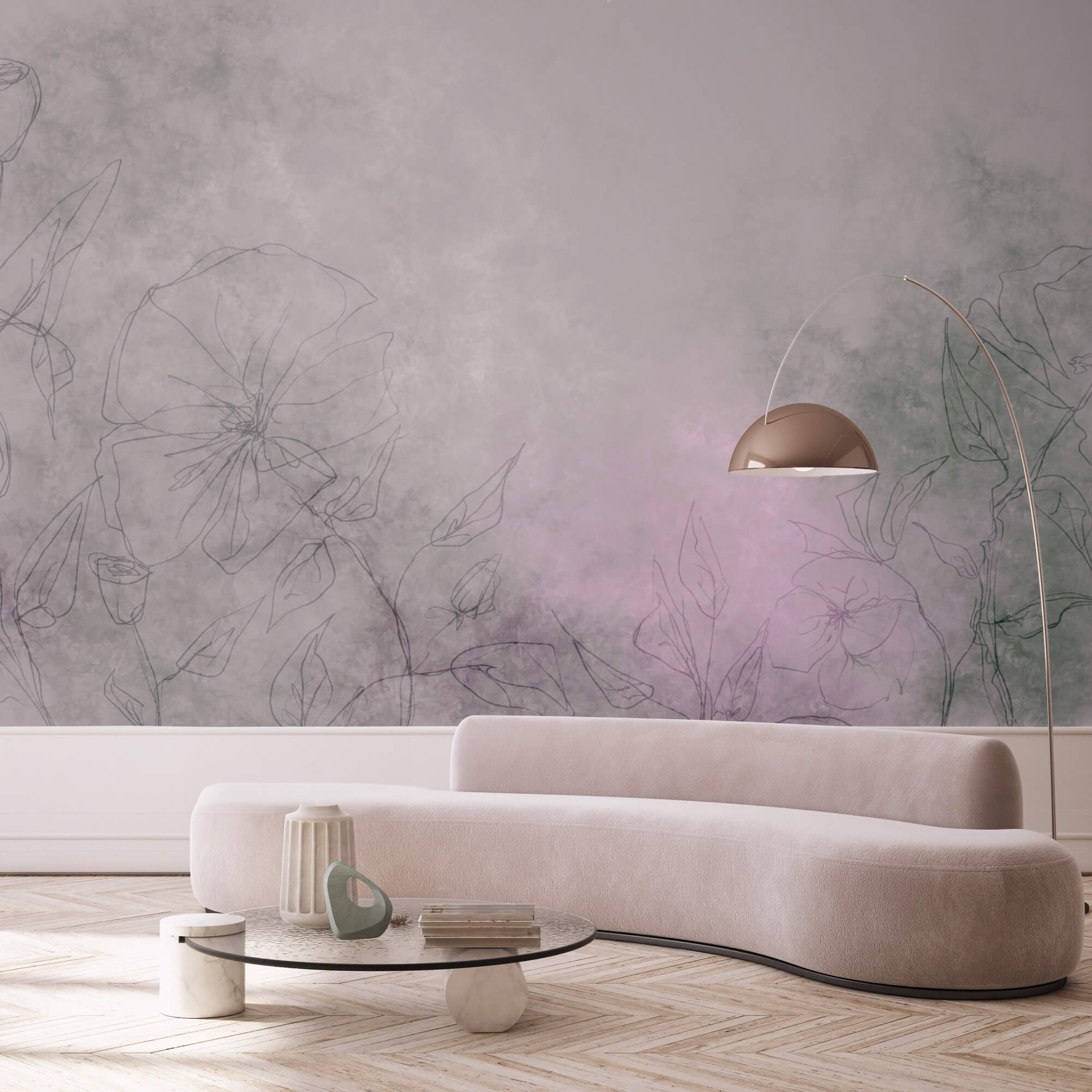 Rysunek kwiatów na białej powierzchni