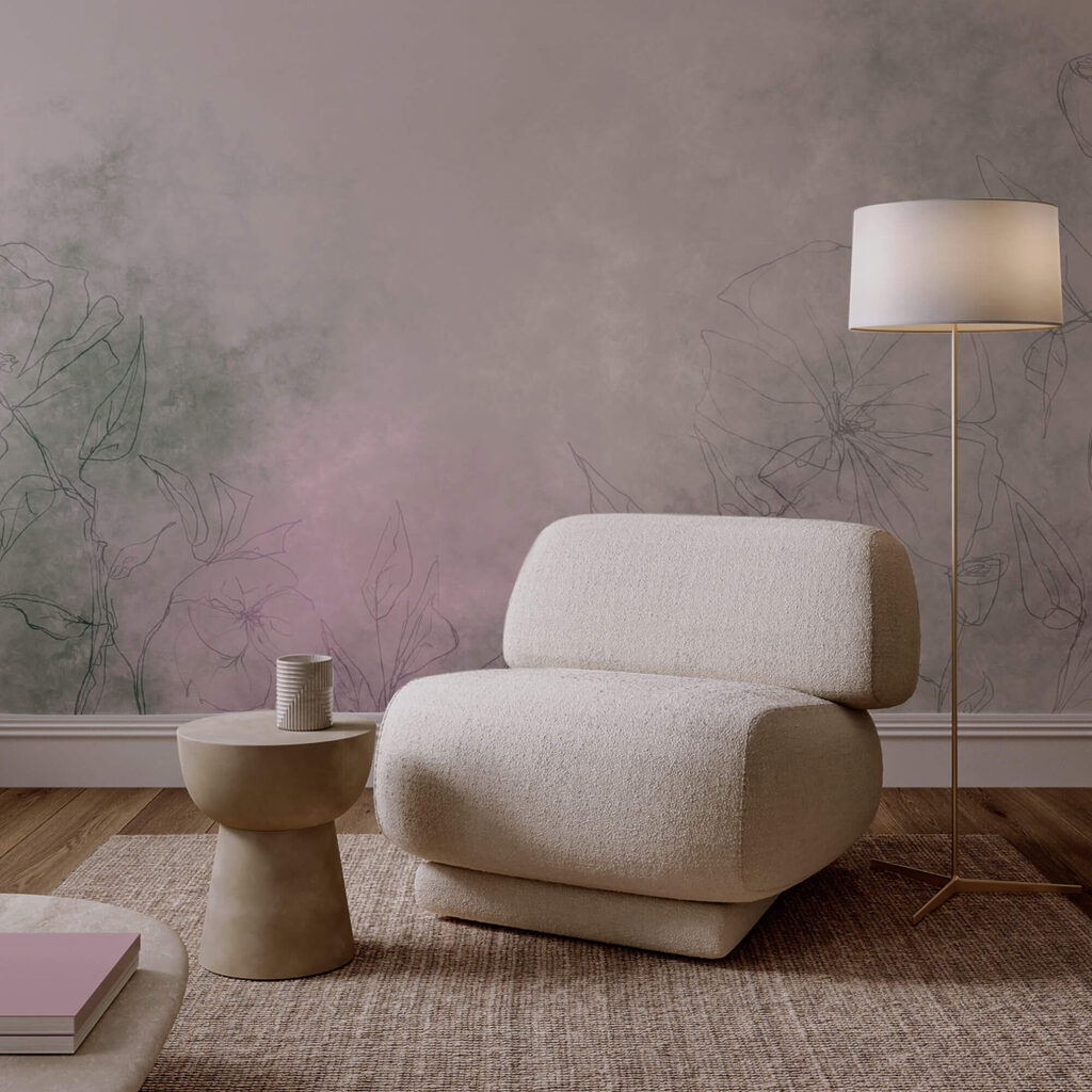 Rysunek kwiatów na białej powierzchni