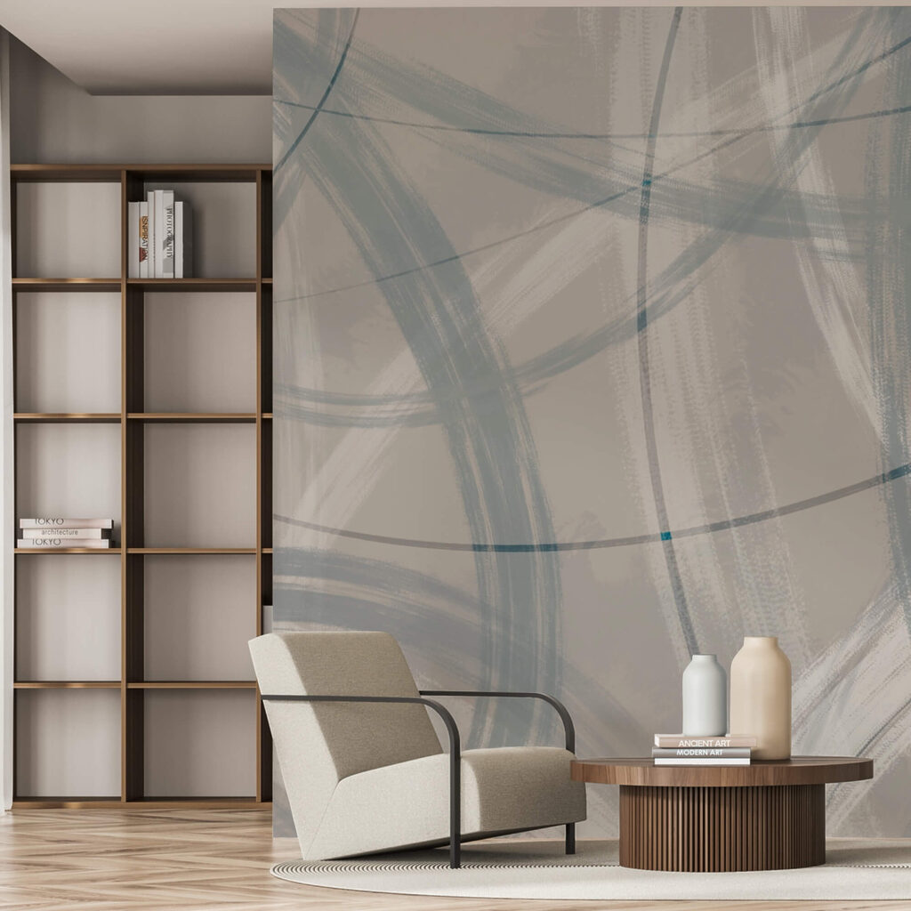 Szare i białe tło z okręgami i liniami