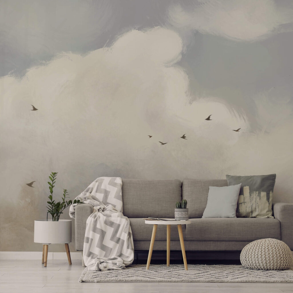 Ptaki latające na niebie