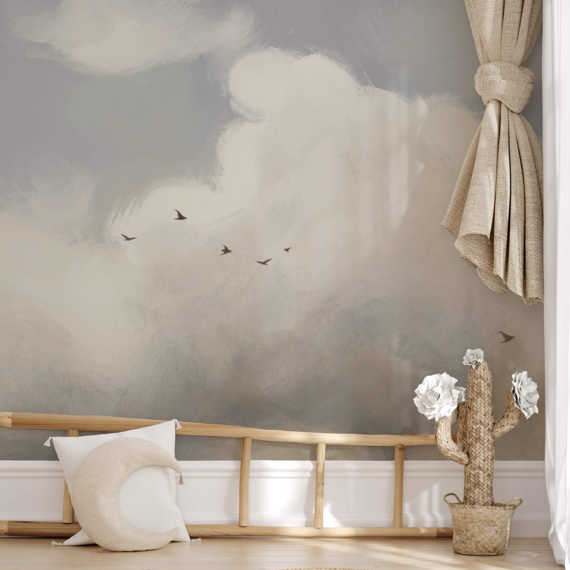 Ptaki latające na niebie