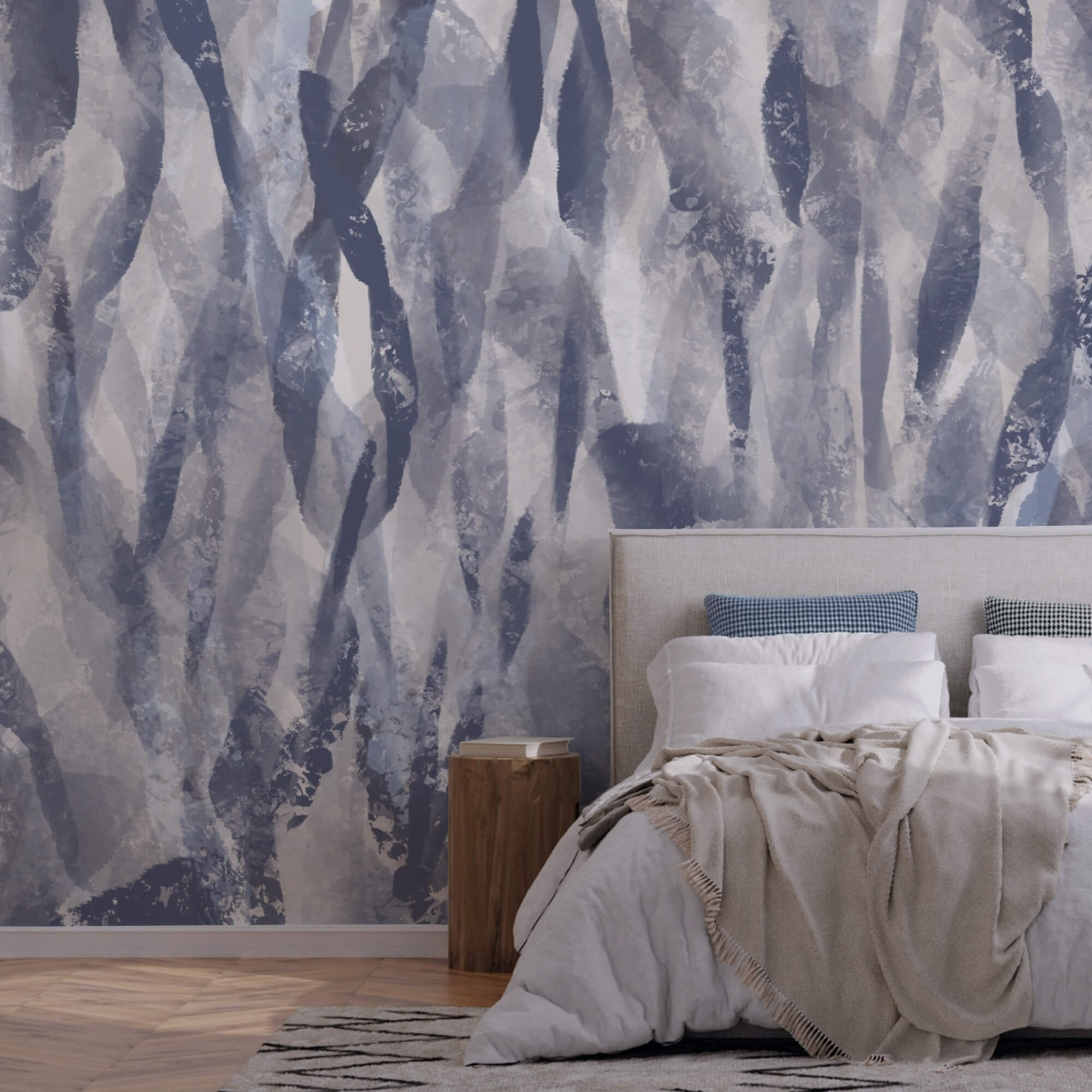 Płynne wzory w chłodnych odcieniach