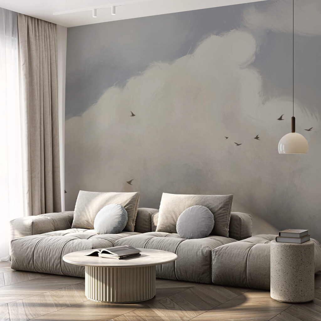 Ptaki latające na niebie