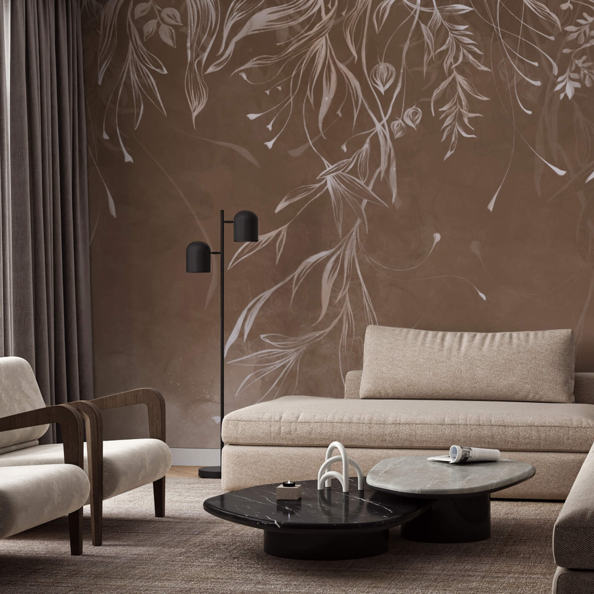 Delikatne wzory w łagodnych odcieniach