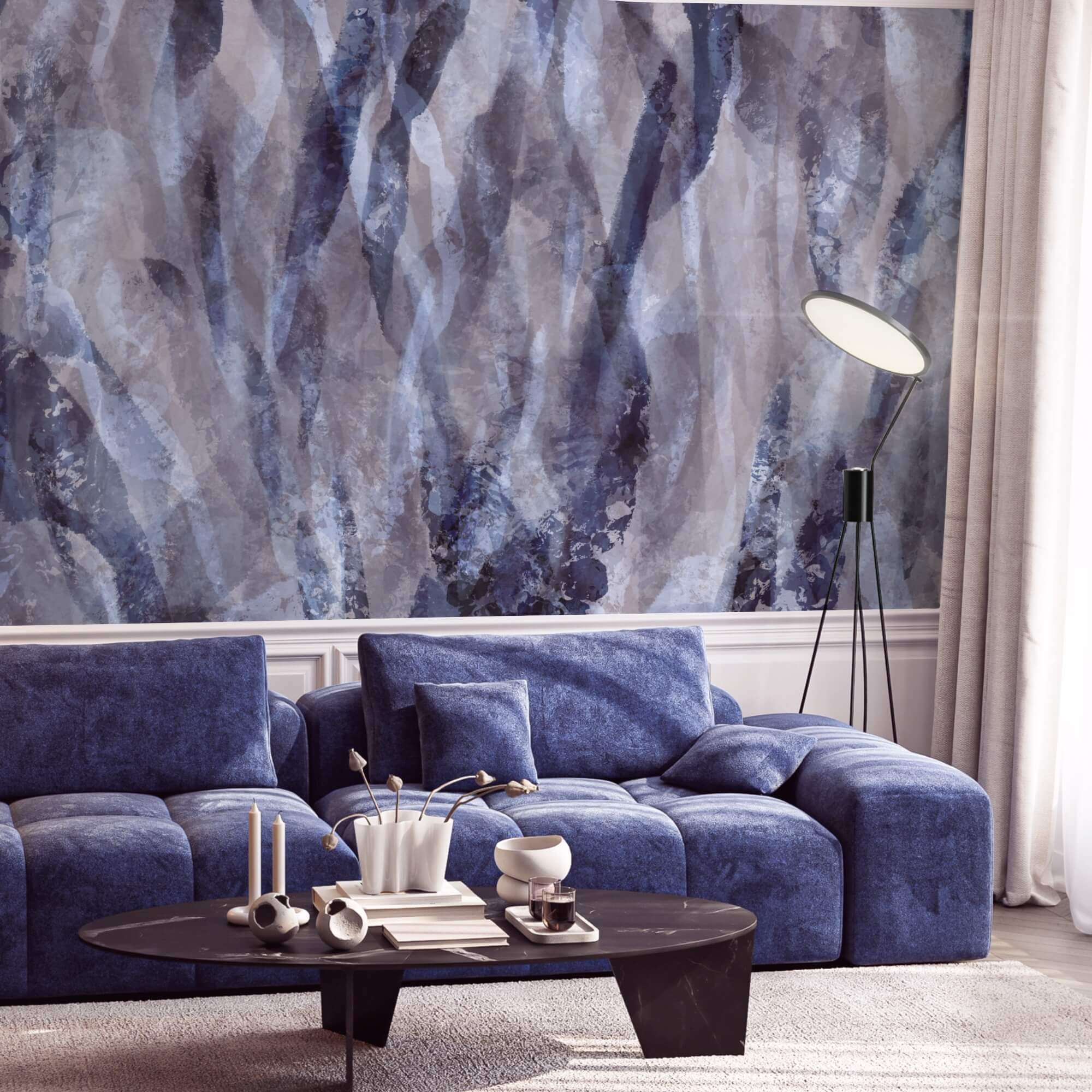 Wirujące fale miękkich odcieni kolorów